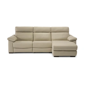 Natuzzi Editions Estremo Fabric/Leather L-Shape Sectional Sofa w/Recliner & Chaise
