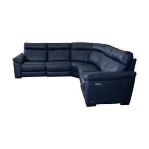 Natuzzi Editions Estremo Fabric/Leather L-Shape Sectional Sofa w/2 Recliners