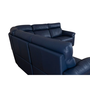 Natuzzi Editions Estremo Fabric/Leather L-Shape Sectional Sofa w/2 Recliners