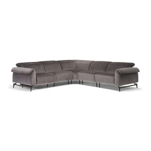 Natuzzi Editions Leggiadro Fabric/Leather L-Shape Sectional Sofa