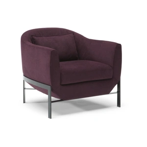 Natuzzi Editions Poli Fabric/Leather Armchair