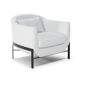 Natuzzi Editions Poli Fabric/Leather Armchair