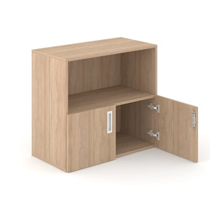 NARBUTAS Choice 2H Office Cabinet w/Lock, Open Shelf & 2 Doors