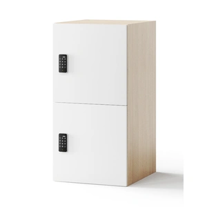 NARBUTAS Choice Office Single Row Locker w/2 Small Lockable Doors, Electronic Keypad Lock