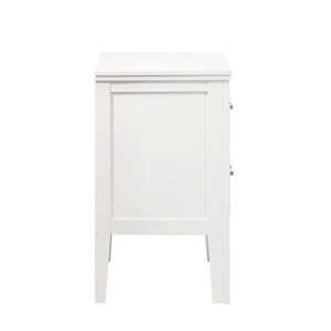 New Classic Furniture SM Andover Wood 2-Drawer Nightstand, White