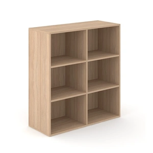 NARBUTAS Choice 3H Office Bookcase w/4 Fixed Shelves, Width 39.3-inch