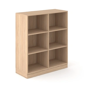 NARBUTAS Choice 3H Office Bookcase w/4 Fixed Shelves, Width 39.3-inch