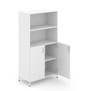 NARBUTAS Choice 4H Office Cabinet w/Lock, 2 Doors & 1 Open Fixed Shelf