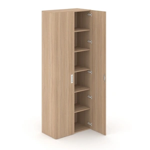 NARBUTAS Choice 6H Office Cabinet w/Lock, Fixed Shelf & 4 Shelves, Width 31.4-inch