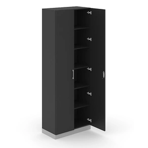 NARBUTAS Choice 6H Office Cabinet w/Lock, Fixed Shelf & 4 Shelves, Width 31.4-inch
