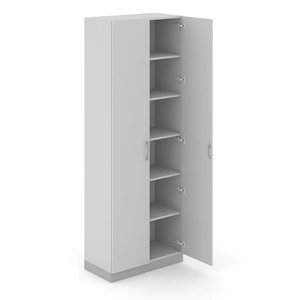 NARBUTAS Choice 6H Office Cabinet w/Lock, Fixed Shelf & 4 Shelves, Width 31.4-inch