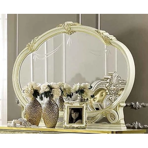 Camelgroup, Italy Leonardo Wood Big Mirror, Ivory