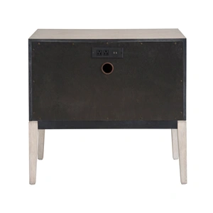 Universal Furniture Presley Wood Nightstand w/2 Drawers in Rolling Fog