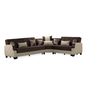 Casamode Molina Microfiber/Leatherette Convertible Modular Sectional Sofa, Composition 1