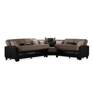 Casamode Molina Microfiber/Leatherette Convertible Modular Sectional Sofa, Composition 1