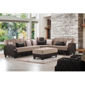 Casamode Molina Microfiber/Leatherette Convertible Modular Sectional Sofa, Composition 1