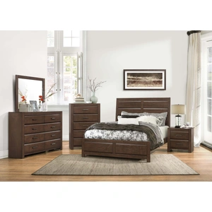 Homelegance Erwan Wood/Wood Veneer Panel Bedroom Set, Espresso