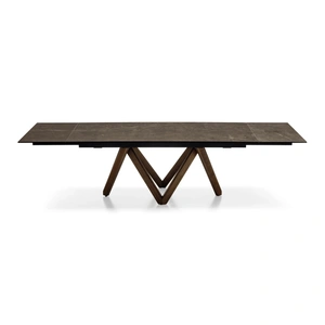 Calligaris Cartesio W78.8-inch-118.1-inch Rectangular Ceramic/Wood Extendable Dining Table
