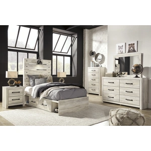 Ashley Furniture Cambeck MDF/Wood Veneer Panel Bedroom Set w/4 Storage Drawers, Whitewash