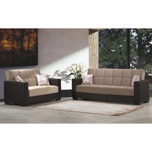 Casamode Armada Fabric/PU Living Room Set