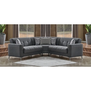 Casamode Levi Ribbed Sectional Sofa with Storage – Luxe Contemporary L-Shaped Couch, Composition 2