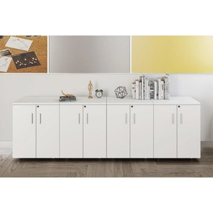 Kansole Furniture Flex 8-Door Cabinet, White