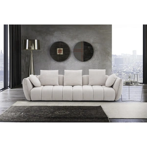 J&M Furniture Lennox Fabric Sofa, Off White