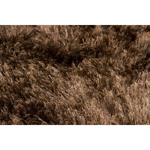 Chandra Celecot Polyester/Wool Round Handmade Rug, 7'9-inch, Dark Brown