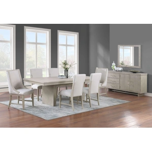 Cosmos Furniture Celine 7-Piece Dining Room Set (Table and 6 Chairs), White