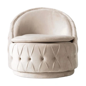 Empire Furniture, USA Bursa Tufted Velvet Chair in Cream