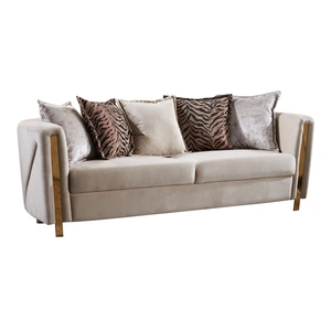 Galaxy Home Furnishings Chanelle Thick Velvet Sofa
