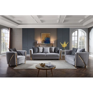Galaxy Home Furnishings Chanelle Thick Velvet Living Room Set