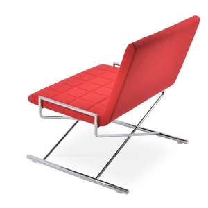 SohoConcept Furniture Chelsea Leather X Sled Chair