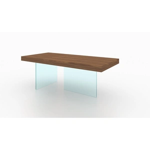 J&M Furniture Chestnut Contemporary Rectangular Dining Table, Walnut