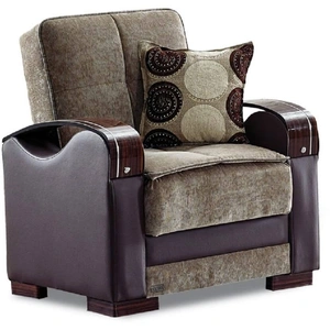 Empire Furniture, USA Rochester Fabric Storage Chair, Brown