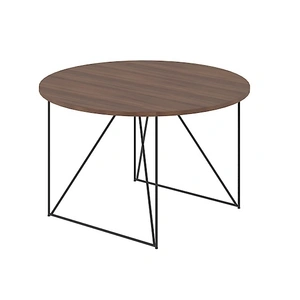 NARBUTAS Air Round Meeting Table w/Metal Frame for 6 Persons