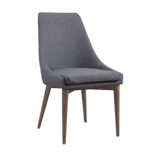 J&M Furniture Class Canvas Fabric Dining Chair, Grey (Set of 2)