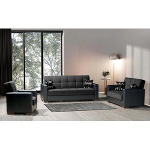 Casamode Armada Fabric/PU Living Room Set