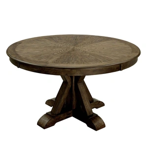 Furniture of America Julia Wood Round Dining Table, Light Oak