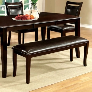 Furniture of America Woodside Wood Extendable Dining Set, Dark Cherry/Espresso