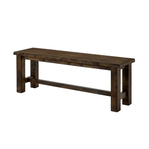 Furniture of America Kristen Wood Dining Bench, Rustic Oak