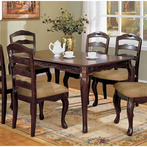 Furniture of America Townsville 60-inch Wood Dining Table, Dark Walnut