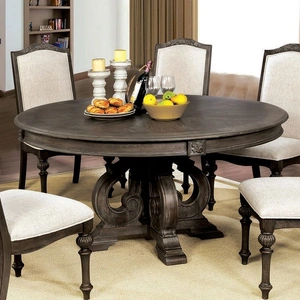 Furniture of America Arcadia Wood Round Dining Table, Rustic Natural Tone
