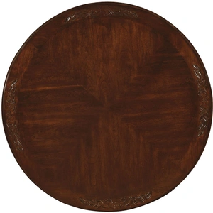 Furniture of America Elana Wood Round Dining Table, Brown Cherry