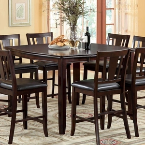 Furniture of America Edgewood II Wood Extendable Counter Height Table, Espresso