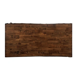 Furniture of America Dulce Wood/Metal Dining Table, Walnut/Black