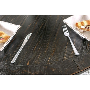 Furniture of America Alfred Wood Round Dining Table, Antique Black