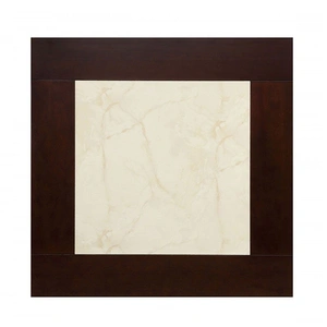 Furniture of America Brent Wood/Faux Marble Counter Height Table, Dark Cherry/Ivory
