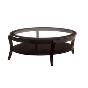 Furniture of America Finley Glass/Wood Table Set, Espresso