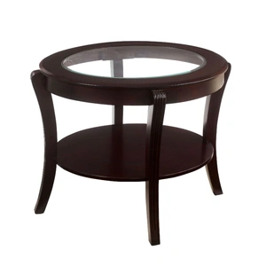 Furniture of America Finley Glass/Wood Table Set, Espresso